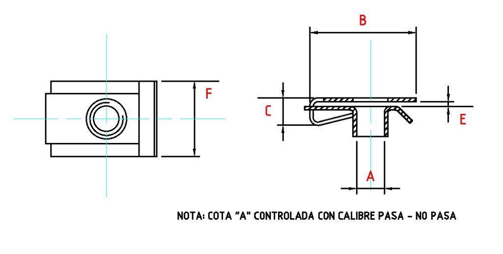 Croquis Tuerca flotante